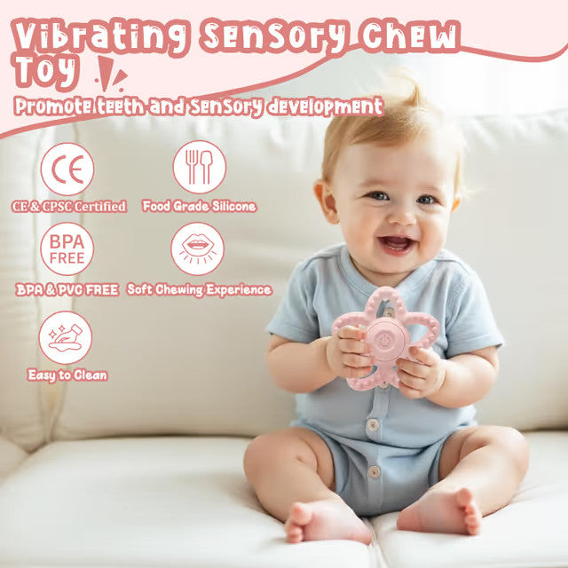 Sensory Vibrating Teething Toy - For Autism - Neurodivergent & Baby Teethers