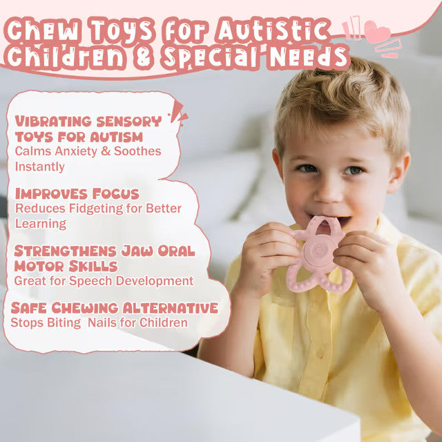 Sensory Vibrating Teething Toy - For Autism - Neurodivergent & Baby Teethers